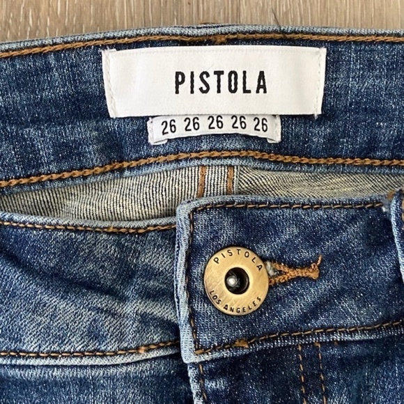 PISTOLA Audrey Sidestripe Distressed Raw Hem Jeans - Picture 7 of 11